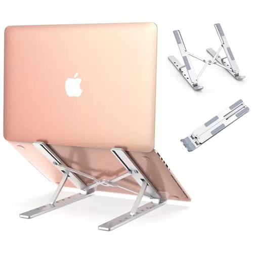 Babacom Laptop Ständer, Belüfteter Faltbarer Aluminium Notebook Ständer für Kühlung