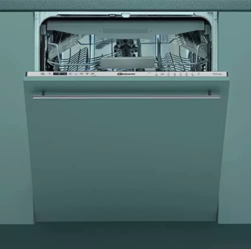 Bauknecht BCIC 3T333 PFE Vollintegrierbarer Geschirrspüler 60 cm / 14 Maßgedecke / 7 Standardprogramme und 1 Sensorprogramm/PowerClean/ActiveDry/Besteckschublade/MultiZone /Vollwasserschutz Silber