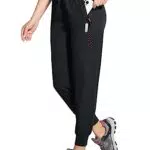 BAYGE Damen Wanderhose Sommer Jogginghose Schnell Trocknend Wasserdicht Atmungsaktiv Leicht Sporthose Laufhose Trekkinghose Trainingshose Outdoor Running Track Hose mit Reißverschlusstaschen