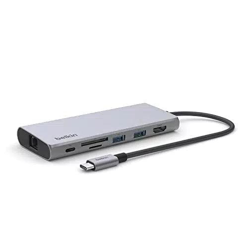 Belkin 7-in-1-USB-C-Hub, Adapter Dongle mit 4K 60 Hz HDMI