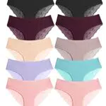 BeReady Spitze Damen Unterwäsche Seamless Slips Damen V Taille Spitzen Nahtlose Hipster Unterhosen Mehrpack