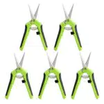 BESTonZON 5PCS Professionelle Gartenschere Trimmen Schere- Gerade Spitze Gartenarbeit Hand Pruner Gartenschere Gerade Edelstahl Klingen mit Fr¨hling- Geladen Komfort Grip Griffe