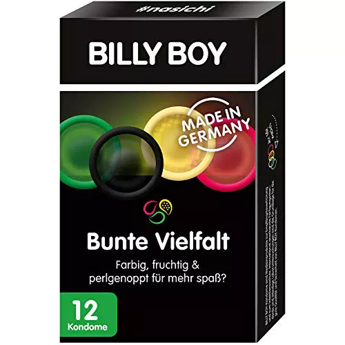 Billy Boy Kondome Mix-Sortiment Pack, Farbige und Perlgenoppte