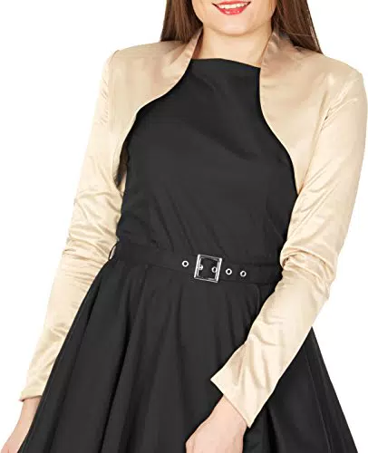 BlackButterfly formal Satin Langen Ärmel Bolero