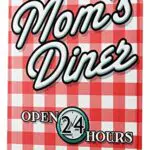 Blechschild Dekoschild Küche Garage Retro Wand Deko Schild Mom`s Diner 20X30 cm