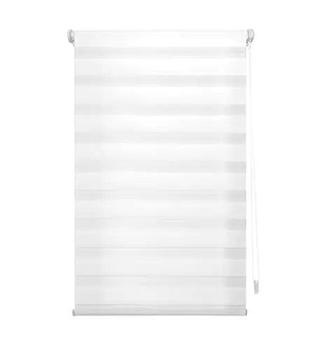 Blindecor - Indus doppelrollo klemmfix ohne bohren - duo rollo klemmfix Gebrochenes Weiß - 140 x 180 cm Stoffgröße 137 x 175 cm