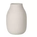 blomus -COLORA- Vase L aus Steingut, Moonbeam, hergestellt in hochwertiger Handarbeit