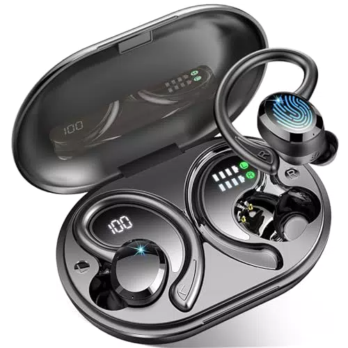 Bluetooth Kopfhörer Sport, In Ear Kopfhörer Kabellos Bluetooth 5.3 mit HD Mikrofon