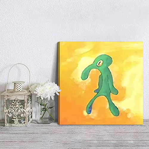 Bold And Brash Thaddäus Gemälde Squidward Painting Wandbilder Poster Schlafzimmer Badezimmer Lustige Deko