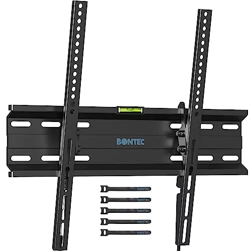 BONTEC TV Wandhalterung Neigbare TV Halterung Ultraslim Universal für 23-60 Zoll LCD/LED/Plasma Fernseher Flach&Curved bis zu 45kg
