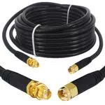 BOOBRIE RG-58/U SMA zu SMA Kabel 7M WiFi Antennenkabel SMA Buchse auf SMA Stecker Koaxial Kabel Verlustarmes 50 Ohm Koaxialkabel für WIFI-Antenne/Radio/FPV-Drohne usw