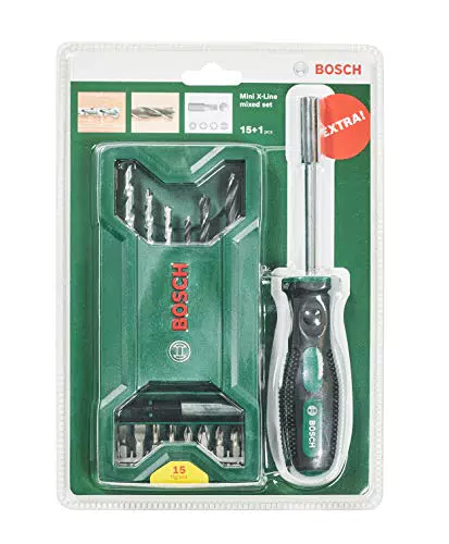 Bosch Accessories Bosch 15+1 tlg. Mini X-Line Mixed Set + Schraubendreher