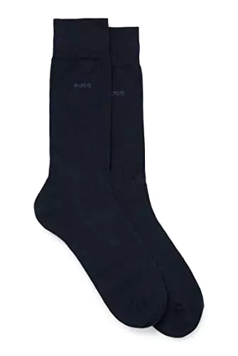 BOSS Herren 2P RS Uni CC Zweier-Pack mittelhohe Socken aus Stretch-Gewebe