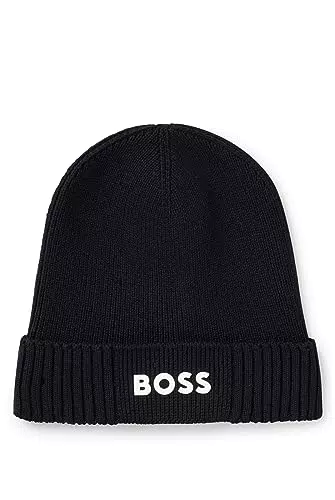BOSS Herren Mütze Strickmütze Asic Beanie-X, Farbe:Schwarz