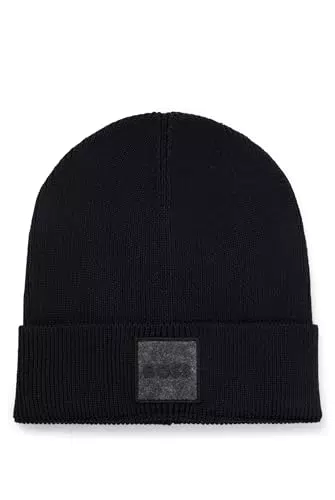 BOSS Herren Mütze Strickmütze Foxxy, Farbe:Schwarz