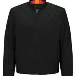 BOSS Herren Ocasey Slim-Fit Bikerjacke aus wasserabweisendem Canvas Schwarz 50