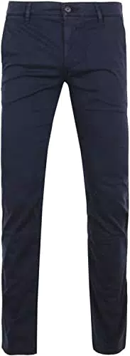 BOSS Herren Schino-Slim D Slim-Fit Hose aus elastischem Baumwoll-Satin Dunkelblau 35/32