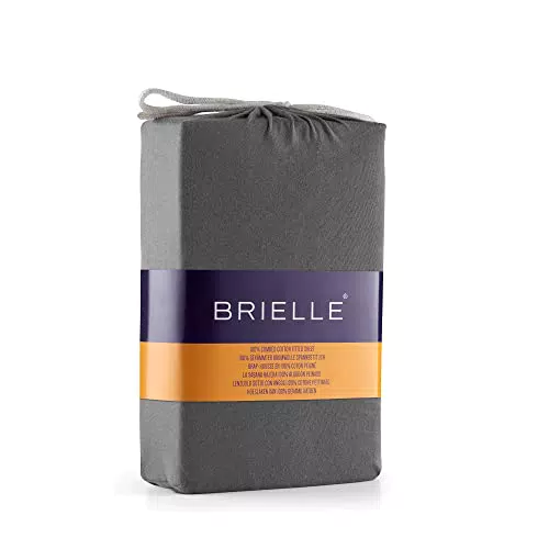 BRIELLE Premium Jersey Spannbettlaken, Spannbetttuch 100% gekämmte Baumwolle