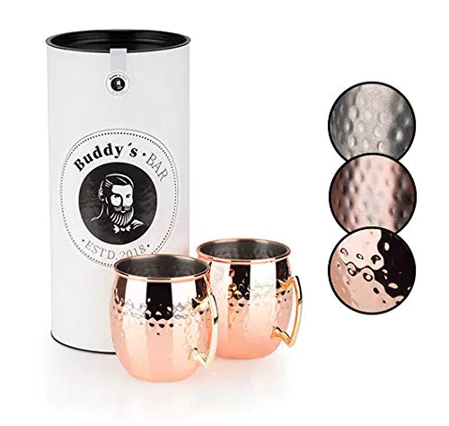Buddy´s Bar - Moscow Mule Becher, 500 ml, hochwertiger Edelstahl-Becher