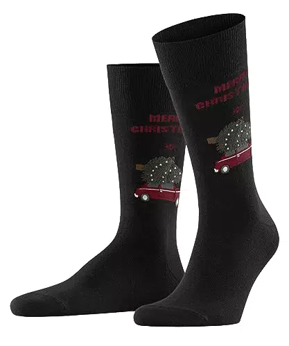 Burlington Herren Socken X-Mas Caro Baumwolle gemustert 1 Paar