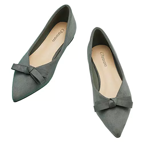 C.Paravano Flache Schuhe für Damen, Spitze Zehe Flache Schuhe