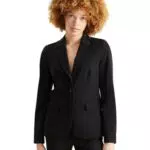C&A Damen Blazer Polyester|Stretch|Viskose Regular Fit schwarz 50