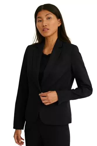 C&A Damen Blazer Stretch|Polyester|Viskose Regular Fit schwarz 36