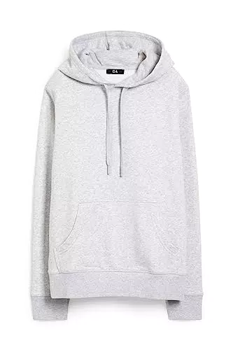 C&A Damen Hoodie Melange/Meliert hellgrau-Melange