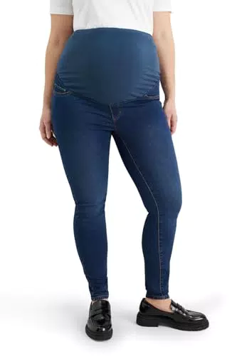 C&A Damen Jeggings Hosen Mama Skinny Stretch|Baumwolle|Polyester Jeans-blau 38 S-L-R
