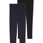 C&A Damen Leggings Hosen Skinny Unifarben Multipack|2er Pack schwarz M