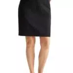 C&A Damen Rock Stretch|Polyester|Viskose Unifarben Pencil-Style schwarz 44