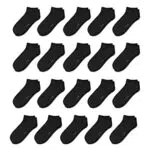 C&A Damen Sneakersocken Unifarben Stretch|Baumwolle|Nylon|Lycra Multipack|20er Pack schwarz 35-38