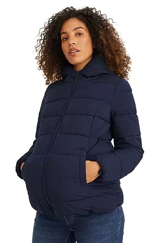 C&A Damen Steppjacke Umstandsmode Straight/Gerader Schnitt Polyester Nicht wasserfest dunkelblau 44