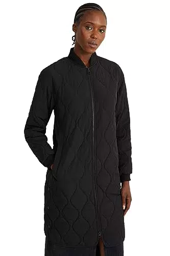 C&A Damen Steppmantel Nylon|Polyester Puffer Coat schwarz 42