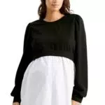C&A Damen Sweatshirt Umstandsmode Unifarben schwarz