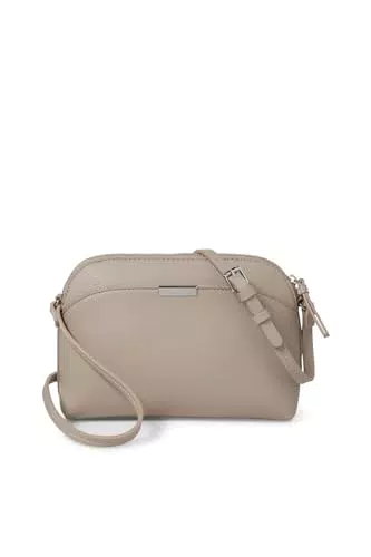 C&A Damen Umhängetasche Lederimitate|Synthetisch Unifarben hellbeige 1 size