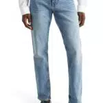 C&A Herren 5-Pocket Jeans Casual Straight Lycra|Stretch|Baumwolle|Denim Jeans-hellblau W32 L34