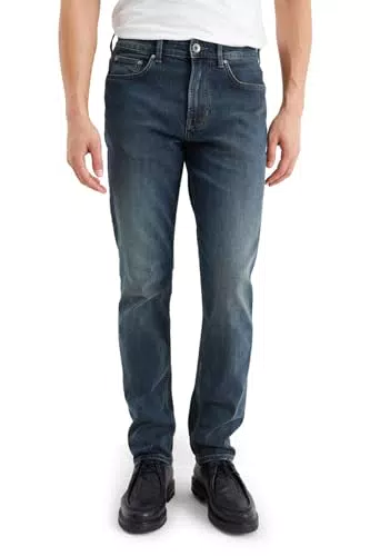 C&A Herren 5-Pocket Jeans Casual Straight Stretch|Baumwolle|Denim|Lycra Jeans-dunkelblau W34 L30