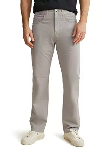 C&A Herren 5-Pocket Stretch|Baumwolle Hosen Unifarben grau W36 L32