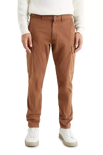 C&A Herren Cargo Stretch|Baumwolle Hosen Unifarben braun W36 L30