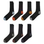 C&A Herren Socken Unifarben 7er Pack|Multipack schwarz 47-48