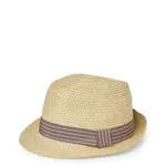 C&A Herren Trilby Mütze Unifarben Papierstroh Hellbeige S-