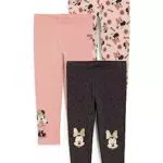 C&A Kinder Mädchen Hosen Leggings Minnie Maus 3er Pack|Multipack rosa 140