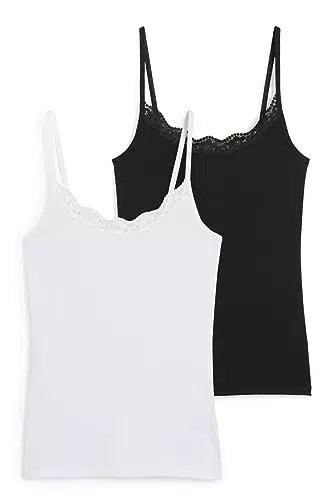 C&A Multipack 2er - Hemdchen weiß/schwarz