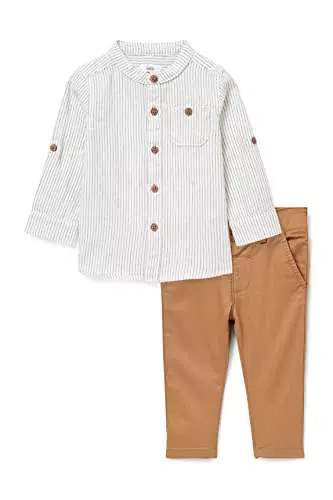C&A Set Baby Jungen Baumwolle Regular Fit Unifarben|Gemustert beige 68