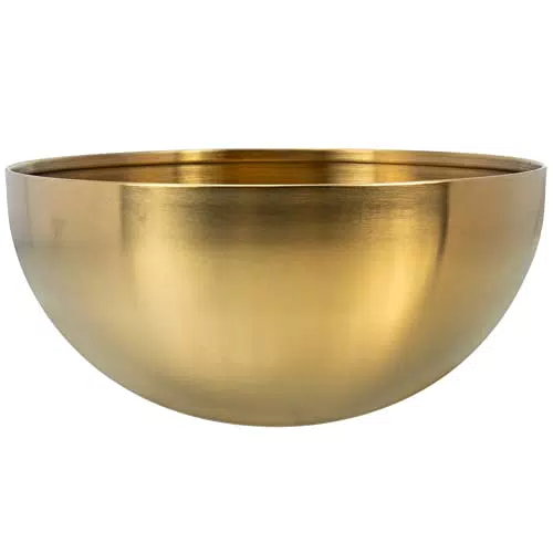 CALLARON Edelstahl-Salatschüsseln, dekorative goldene Schüssel