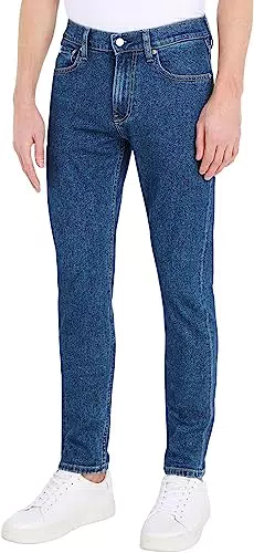 Calvin Klein Jeans Herren Schmaler Kegel Hose, Denim Medium