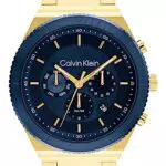 Calvin Klein Multi Zifferblatt Quarz Uhr für Herren mit Gelbgoldfarbenes Edelstahlarmband - 25200302