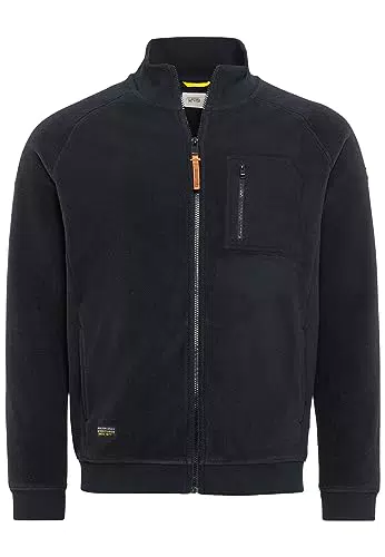 camel active Herren Fleecejacke aus recyceltem Polyester Dunkelblau menswear-3X