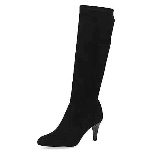 CAPRICE Damen Hohe Stiefel mit Absatz Memotion Spitz Trichterabsatz Weite G Vegan